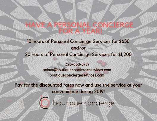 personal concierge services discounted rates